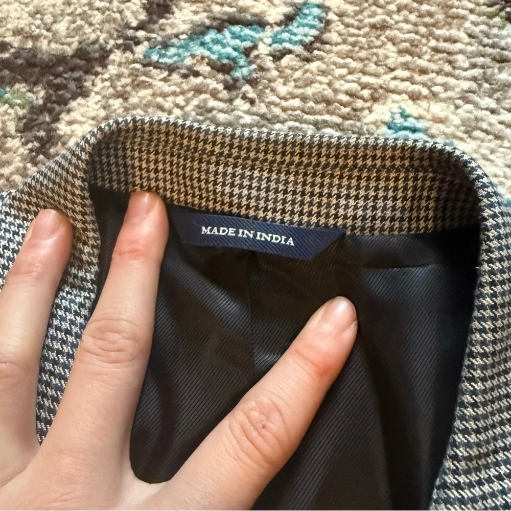 Croft & Barrow houndstooth Men's Gray Blazer